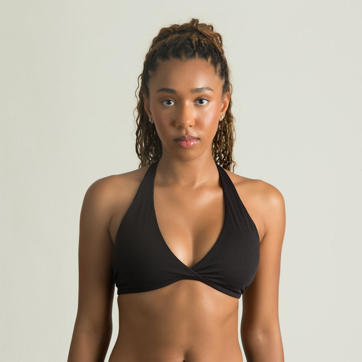 European And American Sexy V-Neck Halter Back Bra