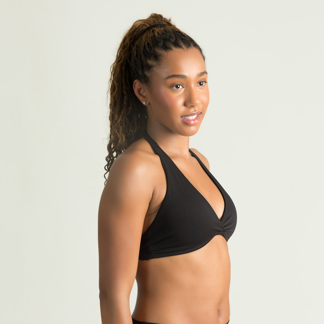 European And American Sexy V-Neck Halter Back Bra