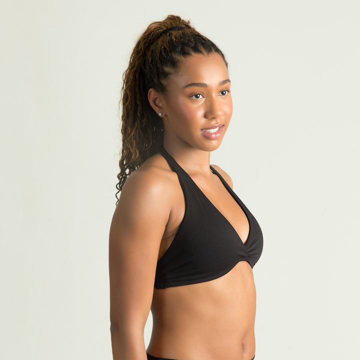European And American Sexy V-Neck Halter Back Bra