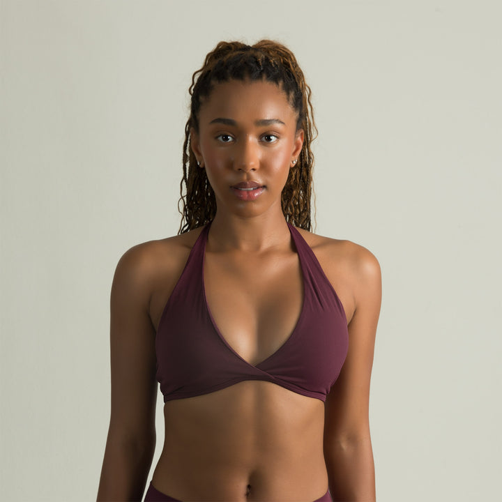 European And American Sexy V-Neck Halter Back Bra