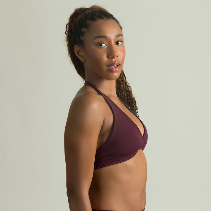 European And American Sexy V-Neck Halter Back Bra