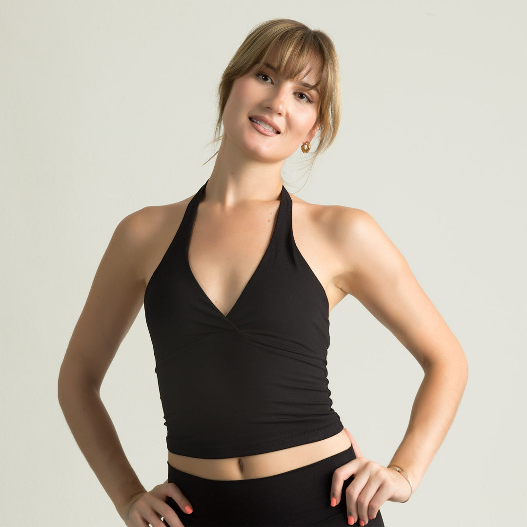 Halter Deep-V Neck Tank
