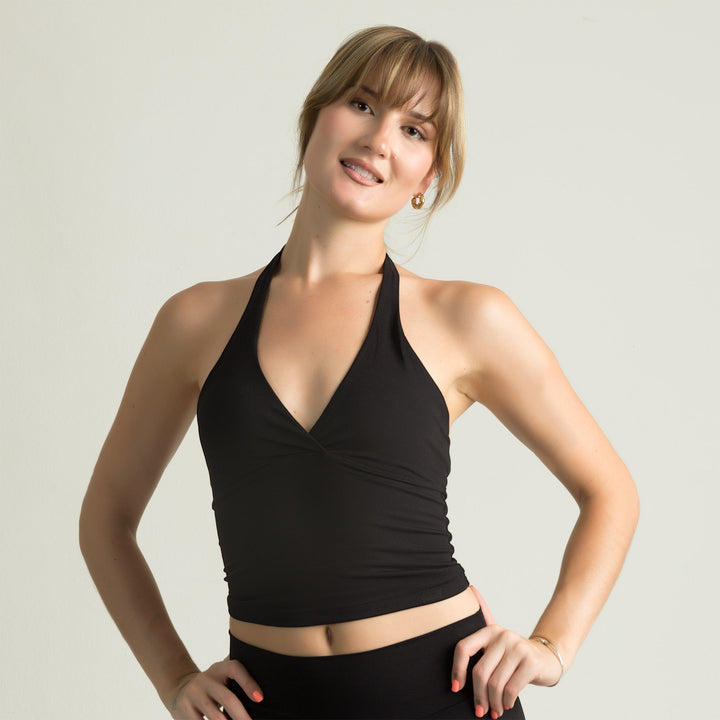 Halter Deep-V Neck Tank