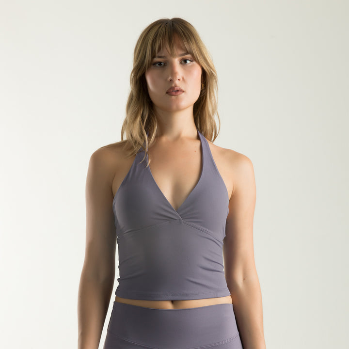 Halter Deep-V Neck Tank