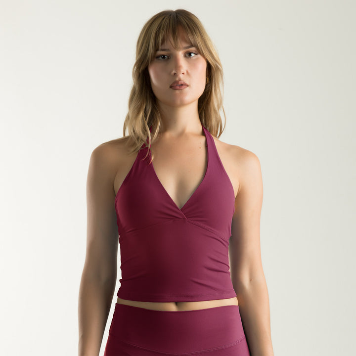Halter Deep-V Neck Tank