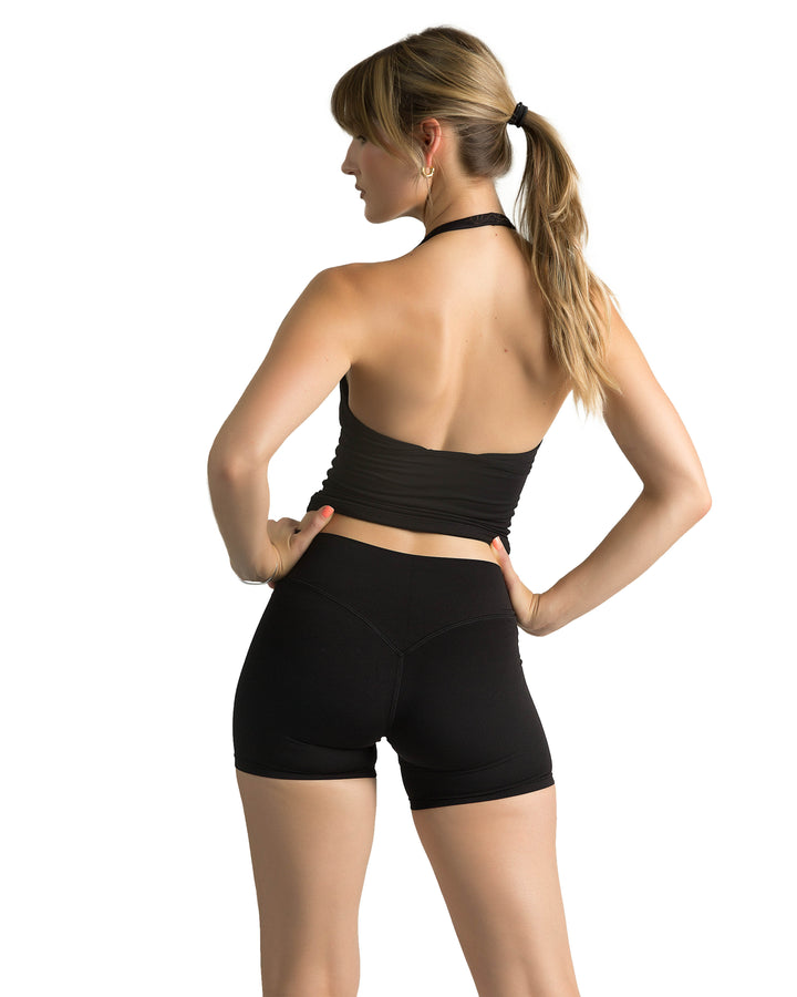 Halter Neck Tank High Waisted Short Set