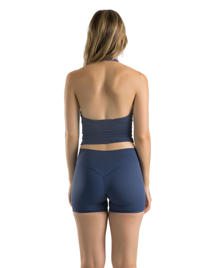 Halter Neck Tank High Waisted Short Set