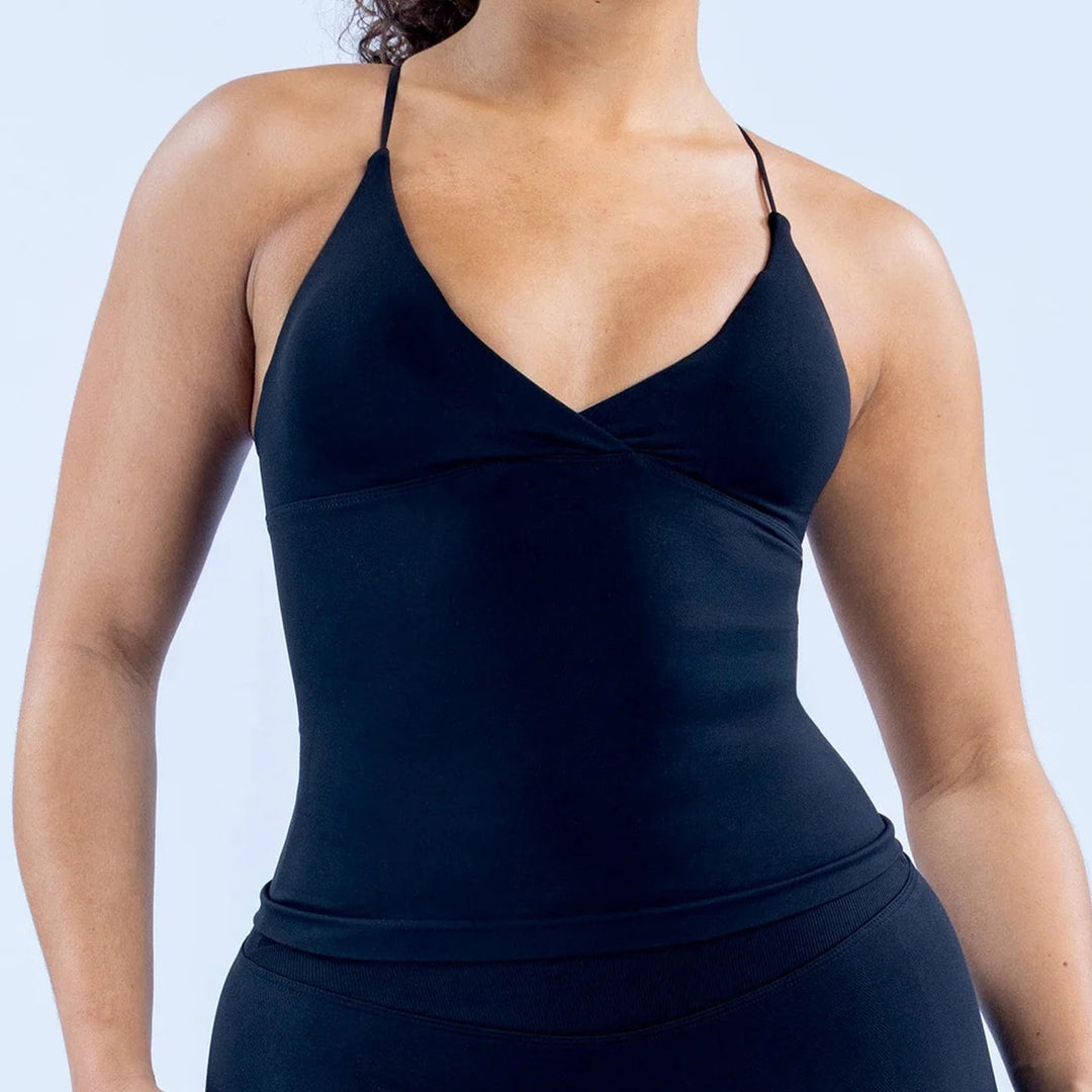 Twist Front V-Neck Thin Straps Tank