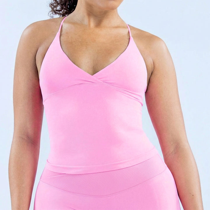 Twist Front V-Neck Thin Straps Tank