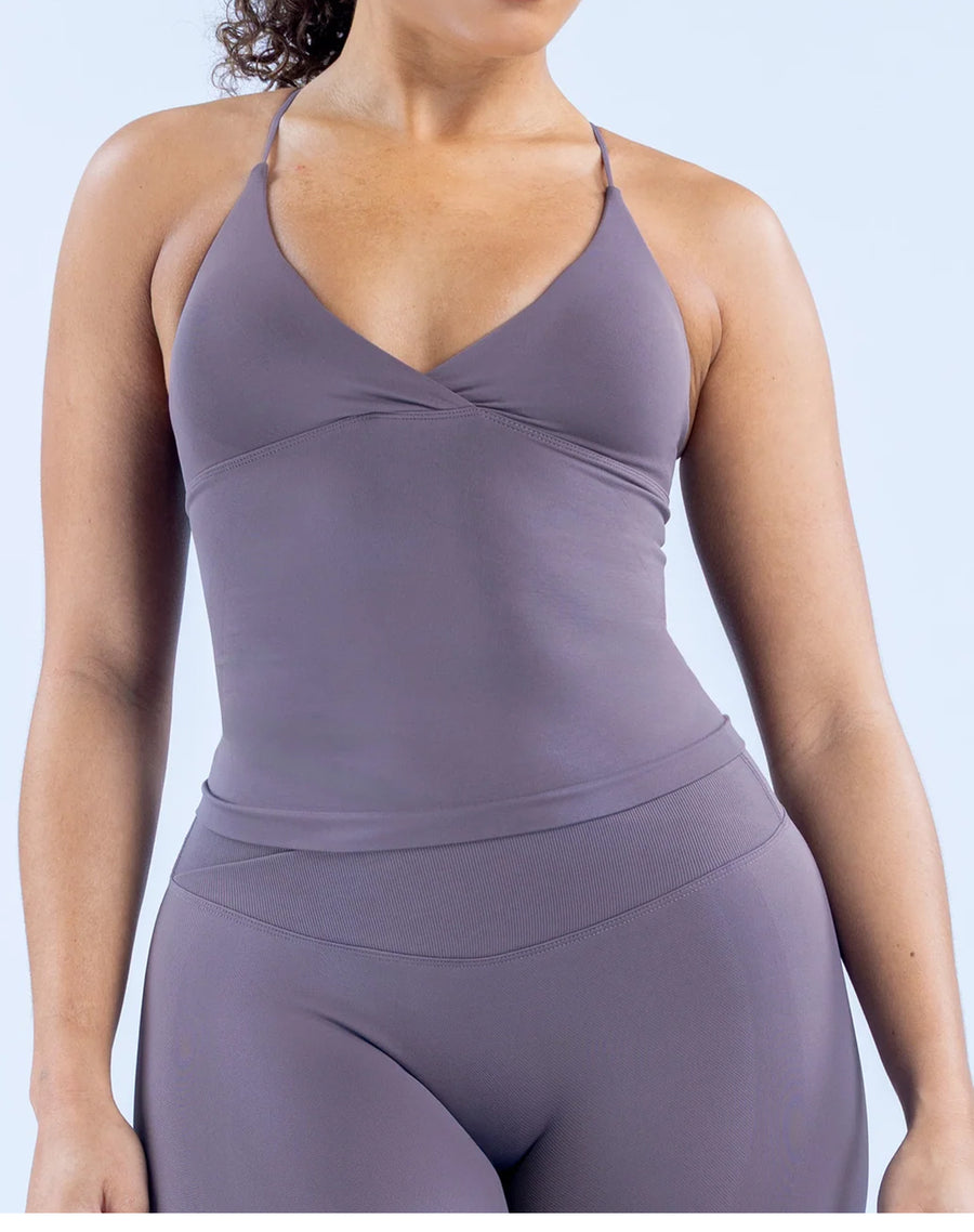 Twist Front V-Neck Thin Straps Tank