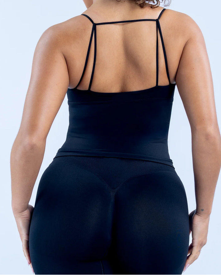 Twist Front V-Neck Thin Straps Tank