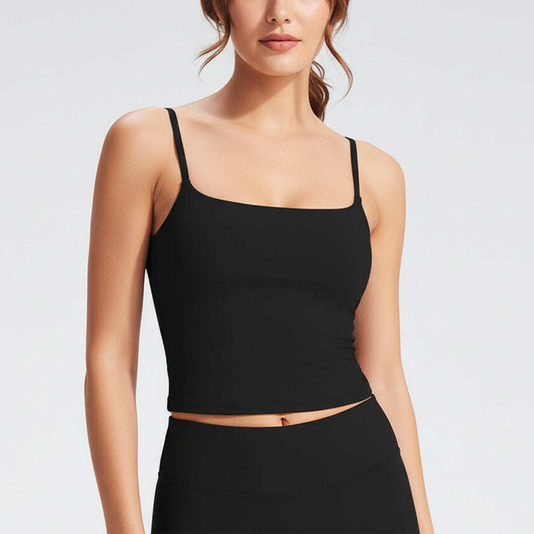 Square-neck Cropped Yoga Tank