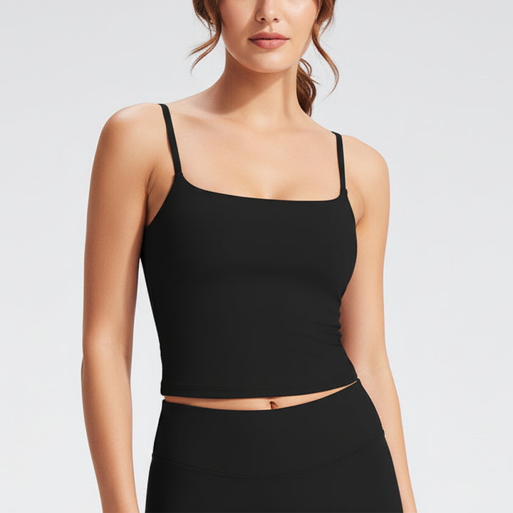 Square-neck Cropped Yoga Tank