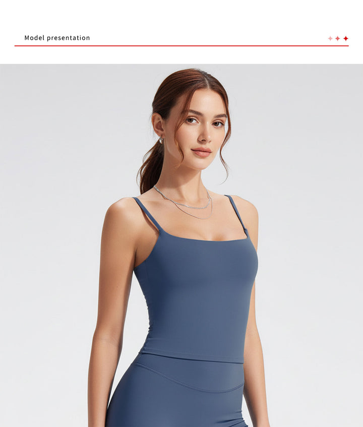 Square-neck Cropped Yoga Tank