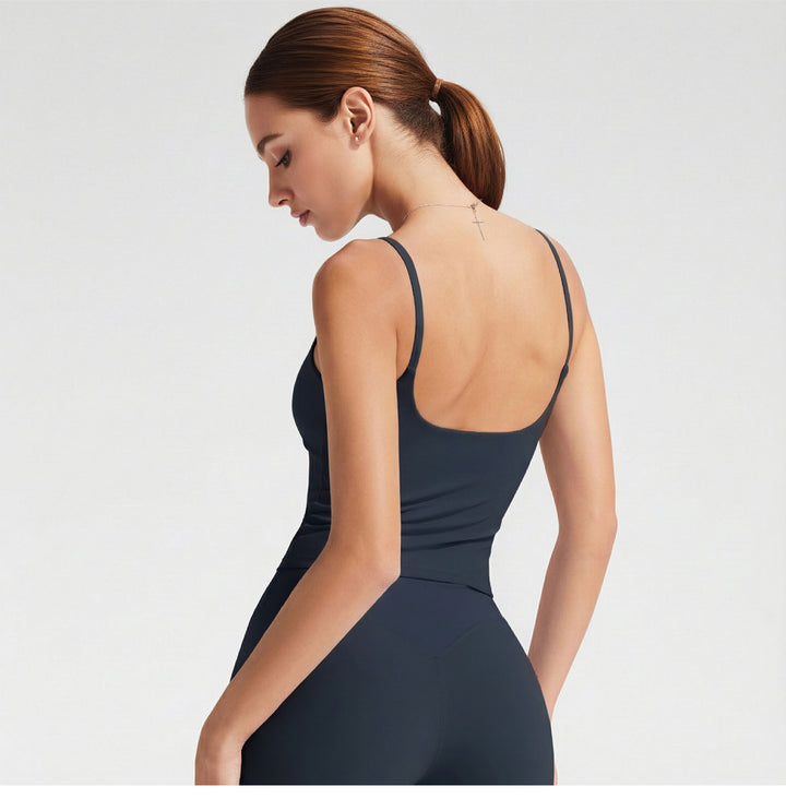 Square-neck Cropped Yoga Tank