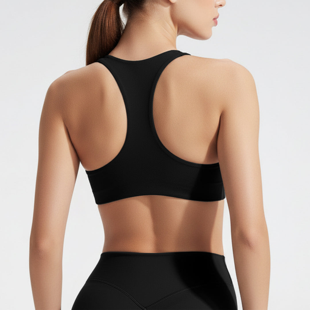 Scoop Neck Race Back Sports Bra