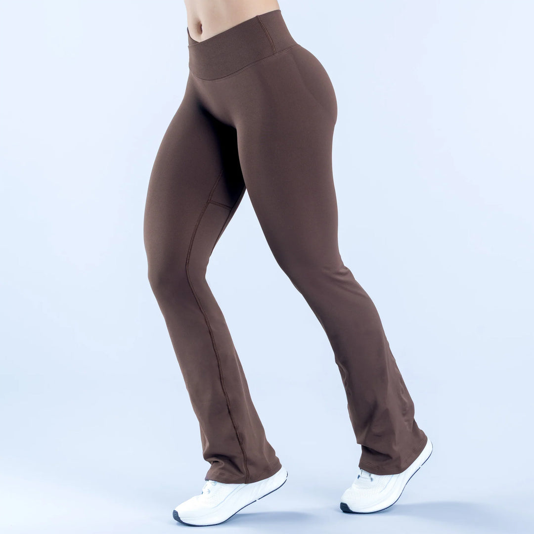V-Shaped Crossover Waistband Butt-Lifting Scrunch Yoga Pant
