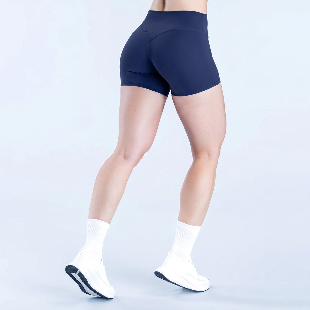 High-Rise Fit V-Contour Shading Athletic Shorts