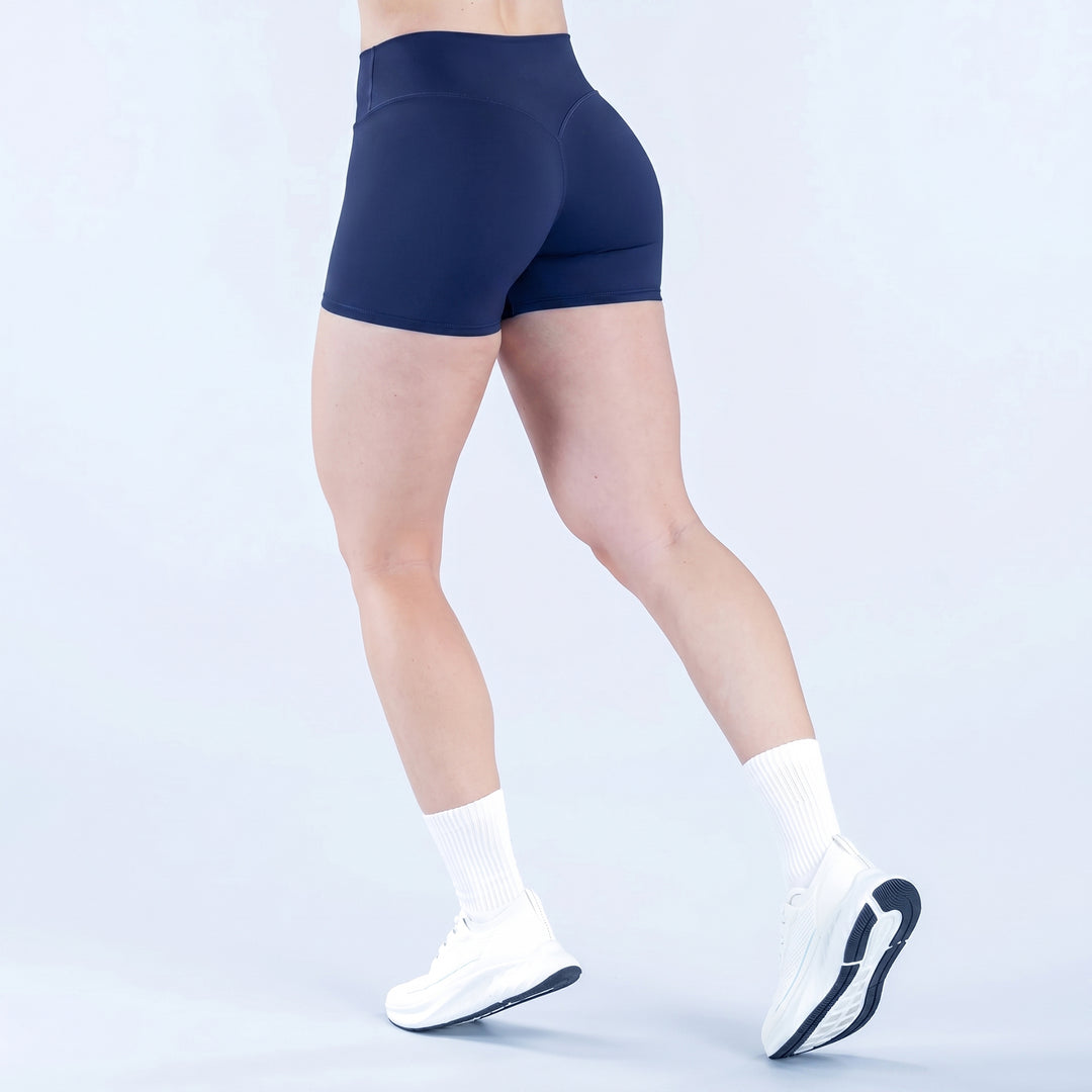 High-Rise Fit V-Contour Shading Athletic Shorts