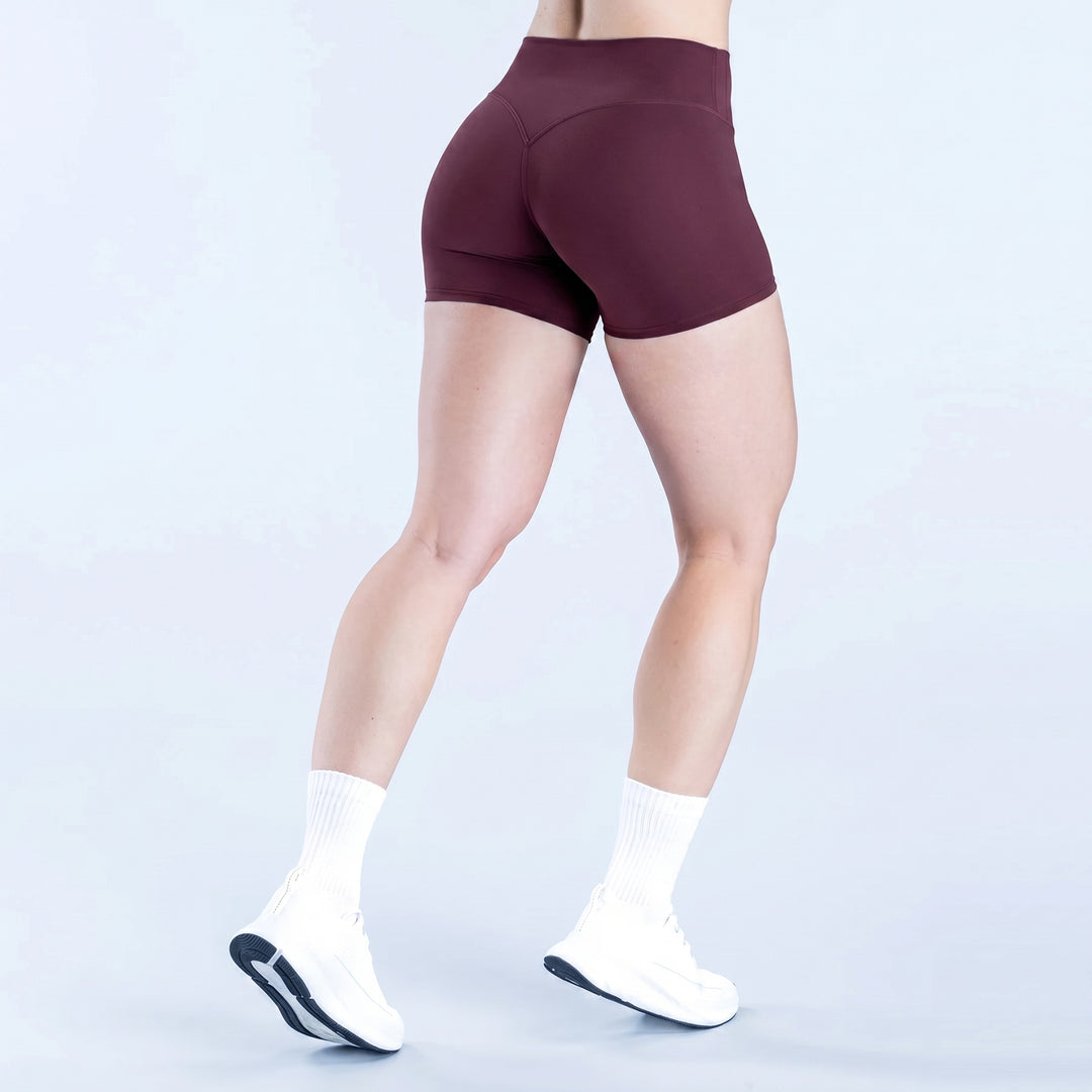 High-Rise Fit V-Contour Shading Athletic Shorts