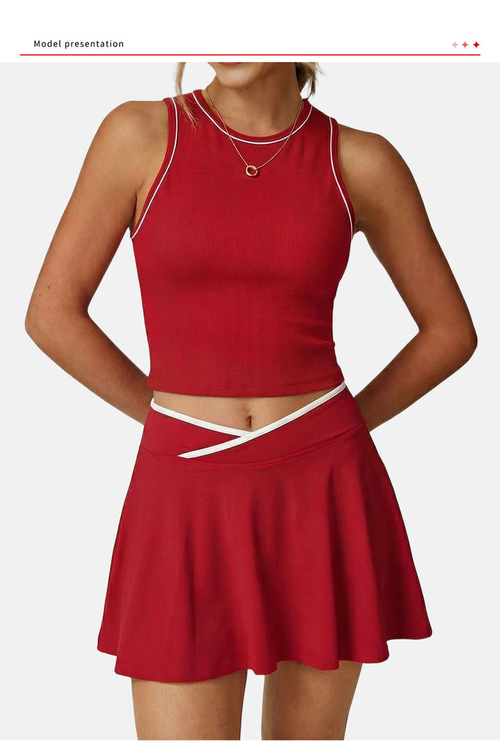 High-Waisted V-Cut Athletic Skort