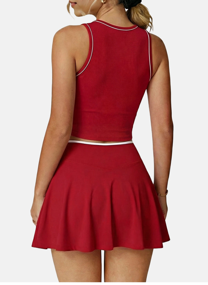 High-Waisted V-Cut Athletic Skort