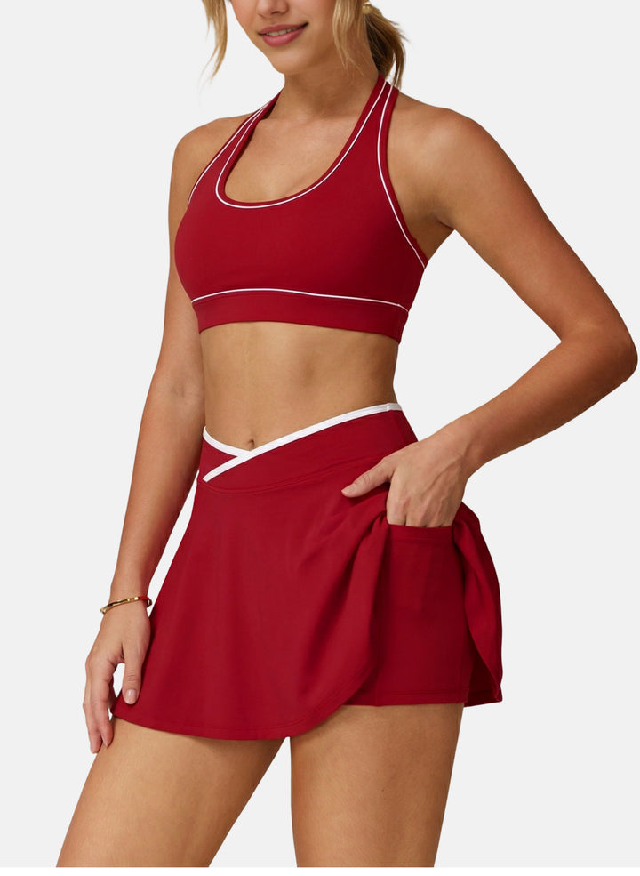 High-Waisted V-Cut Athletic Skort