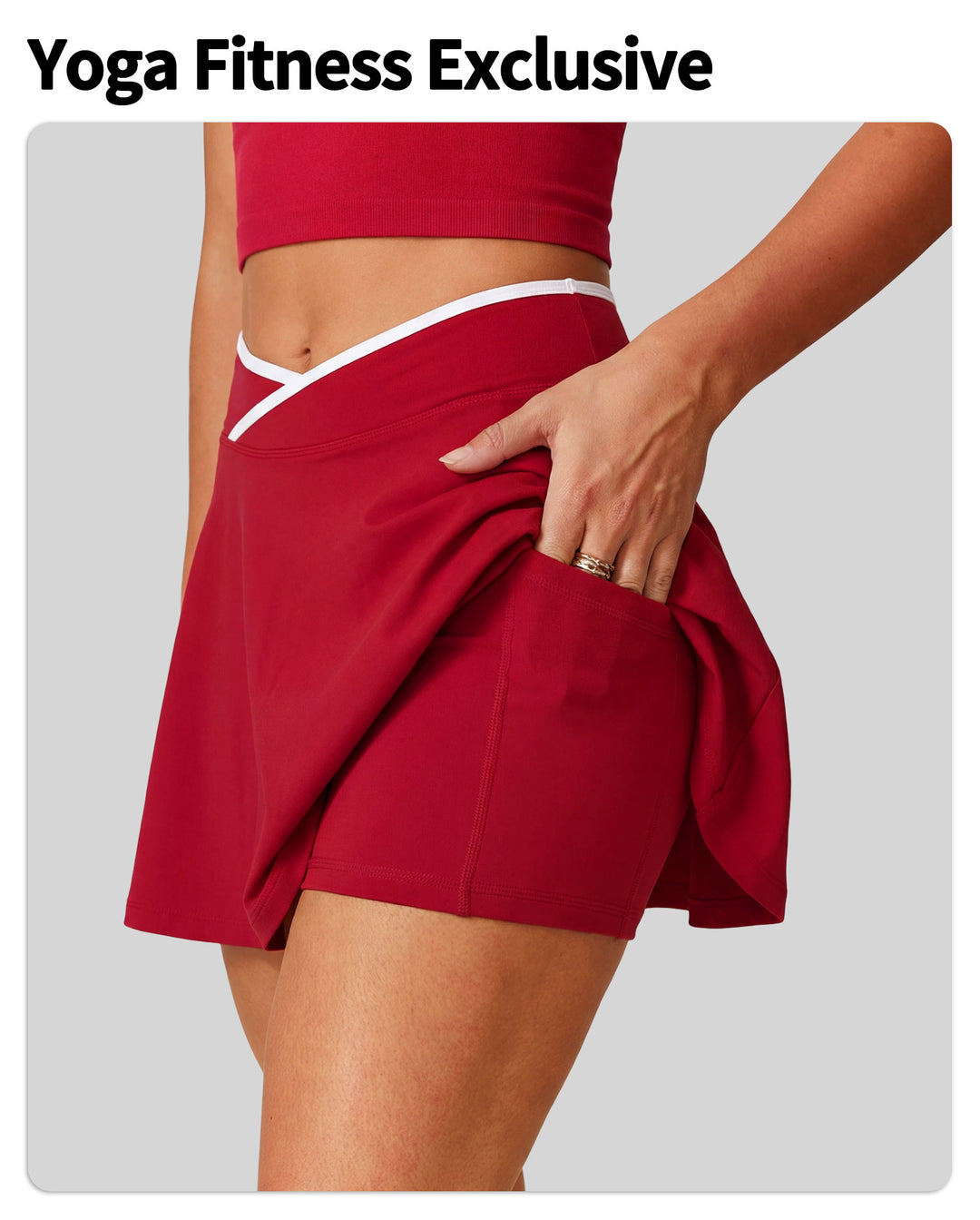 High-Waisted V-Cut Athletic Skort