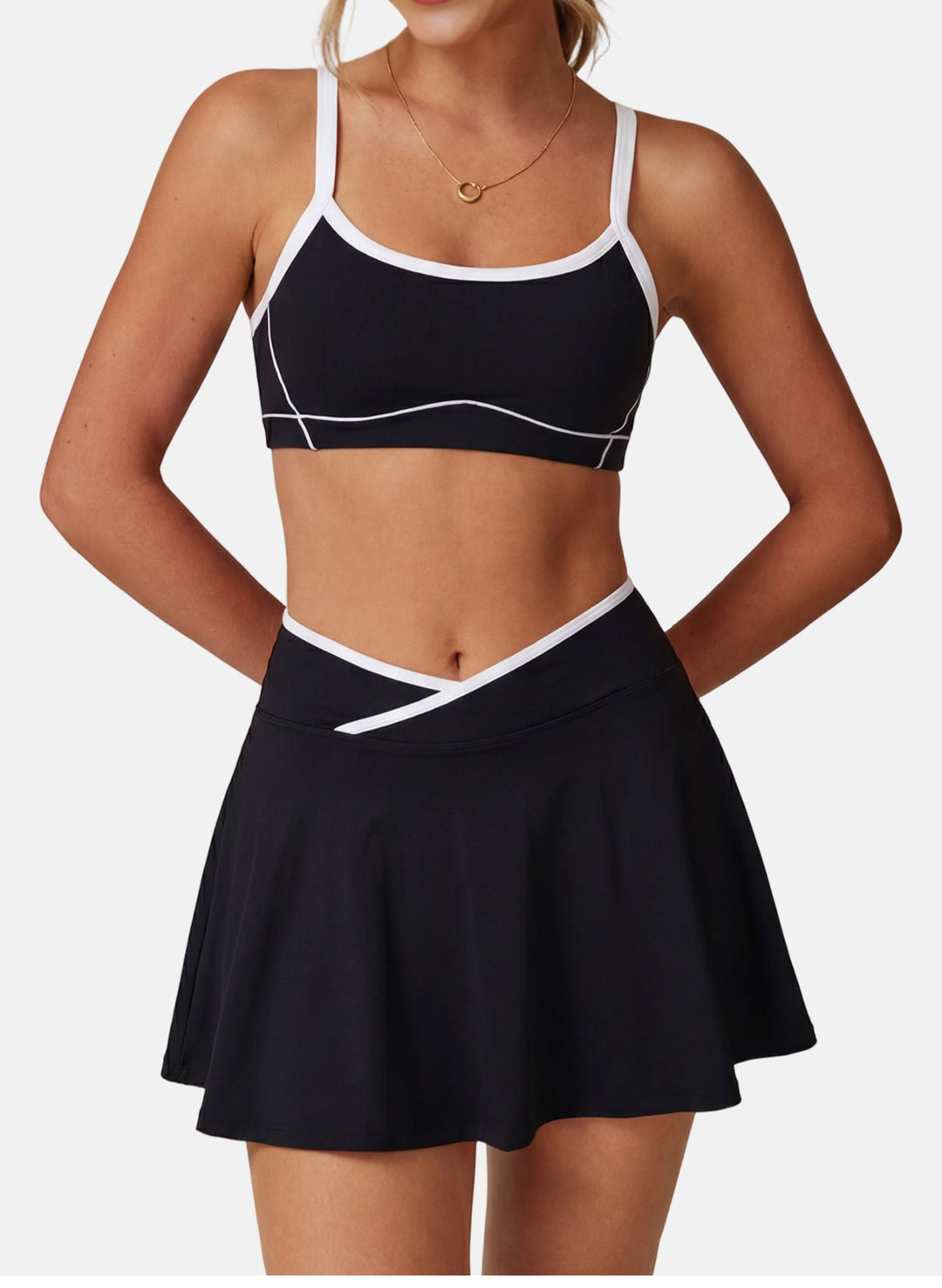 High-Waisted V-Cut Athletic Skort