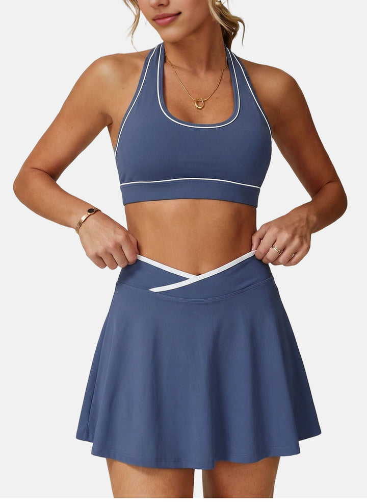 High-Waisted V-Cut Athletic Skort