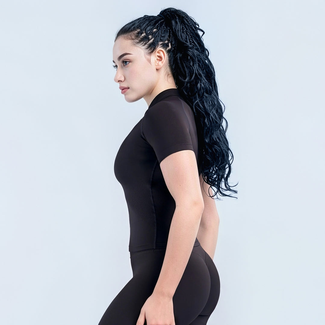 Seamless Short Sleeve Zippy