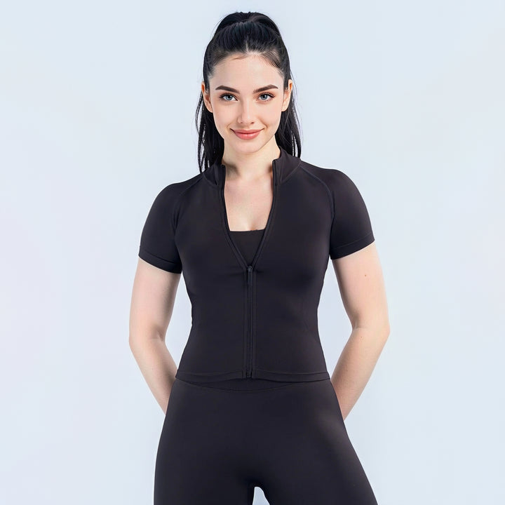 Seamless Short Sleeve Zippy