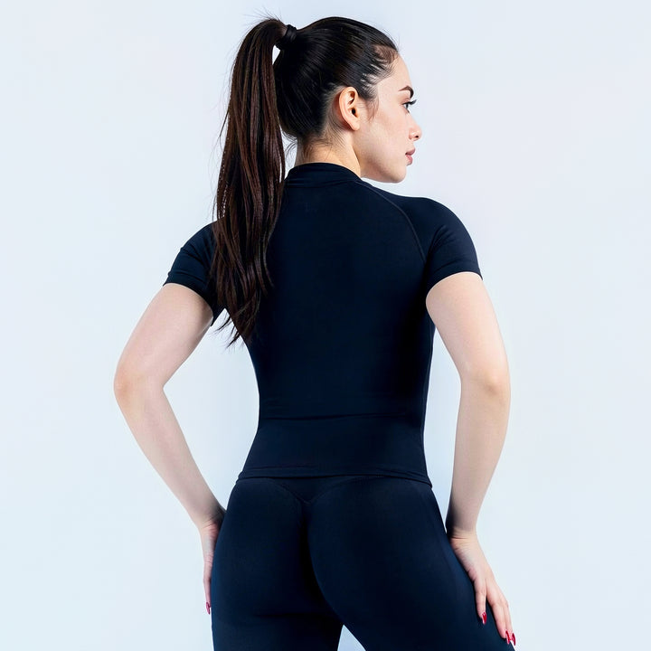 Seamless Short Sleeve Zippy