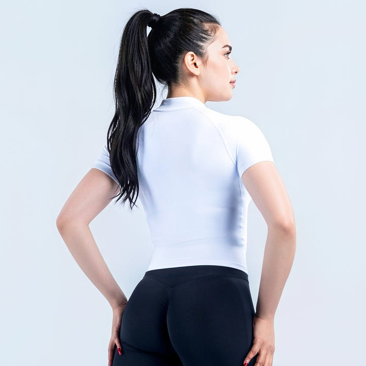 Seamless Short Sleeve Zippy