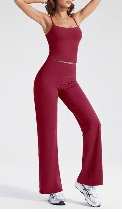 High-Waisted Y-Shaped Hip Wide Leg Yoga Pant