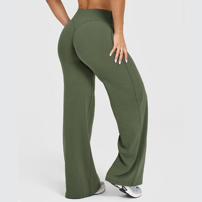 High-Waisted Y-Shaped Hip Wide Leg Yoga Pant