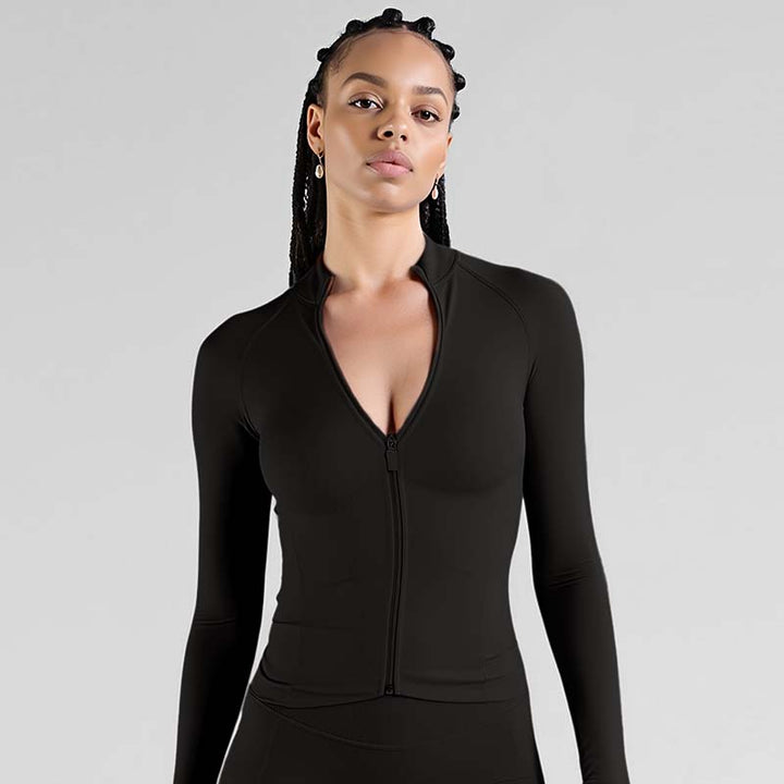 Full Zip Mock Neck Athletic Jacket