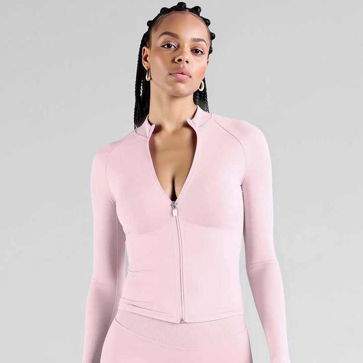 Full Zip Mock Neck Athletic Jacket