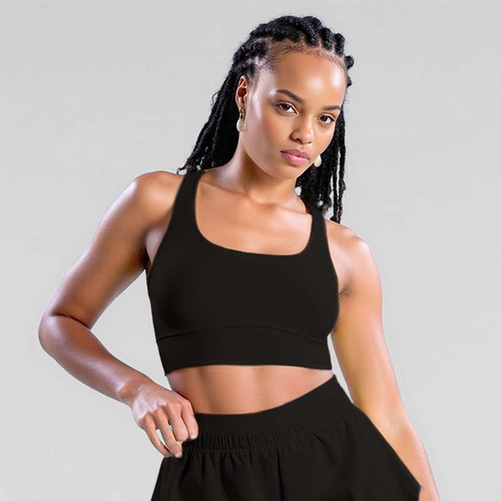 Multi-Strap Criss-Cross Back Sports Bra