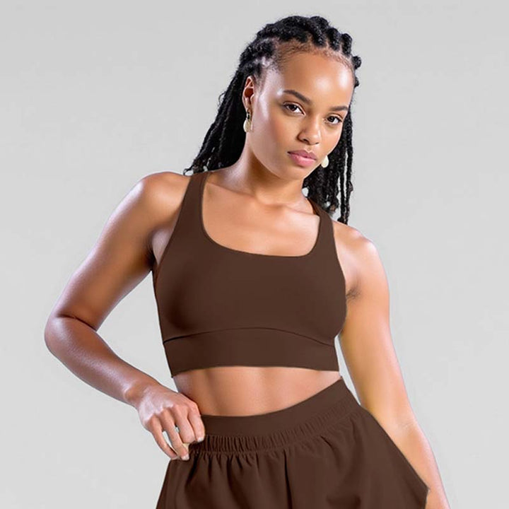 Multi-Strap Criss-Cross Back Sports Bra