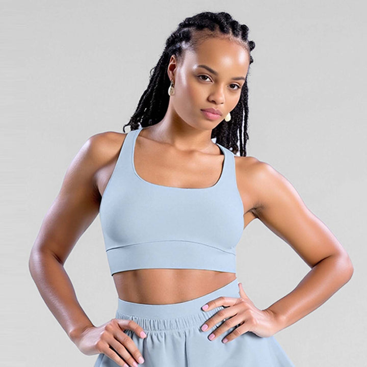 Multi-Strap Criss-Cross Back Sports Bra