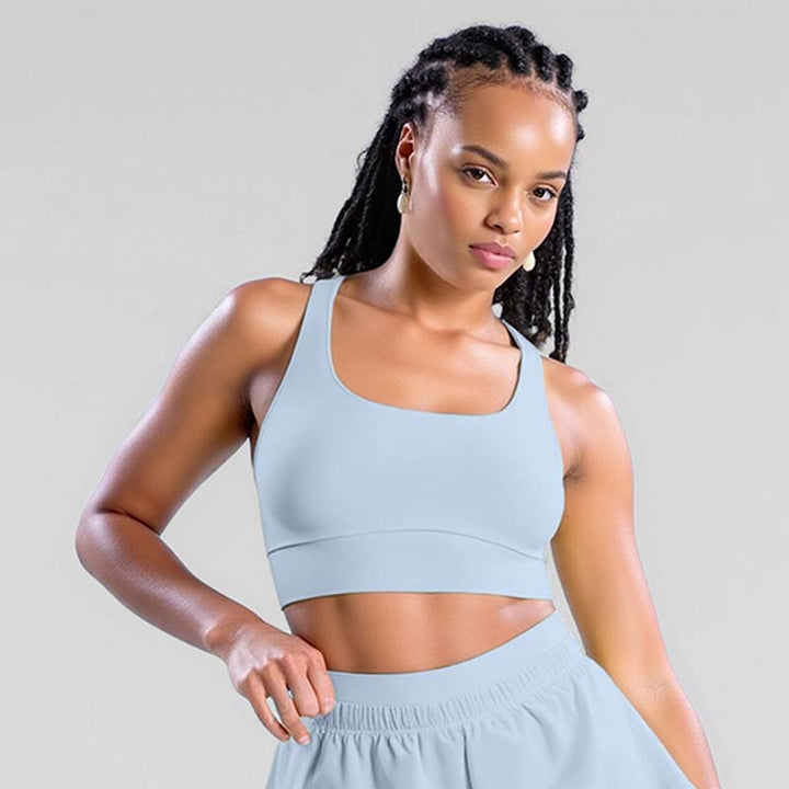 Multi-Strap Criss-Cross Back Sports Bra