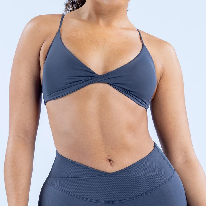Twist Cross V-Neck Sport Bra