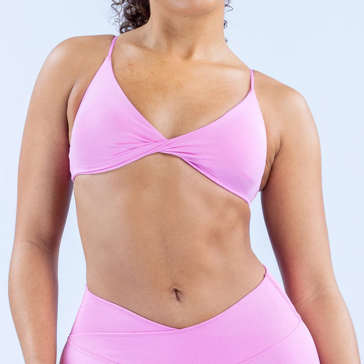 Twist Cross V-Neck Sport Bra