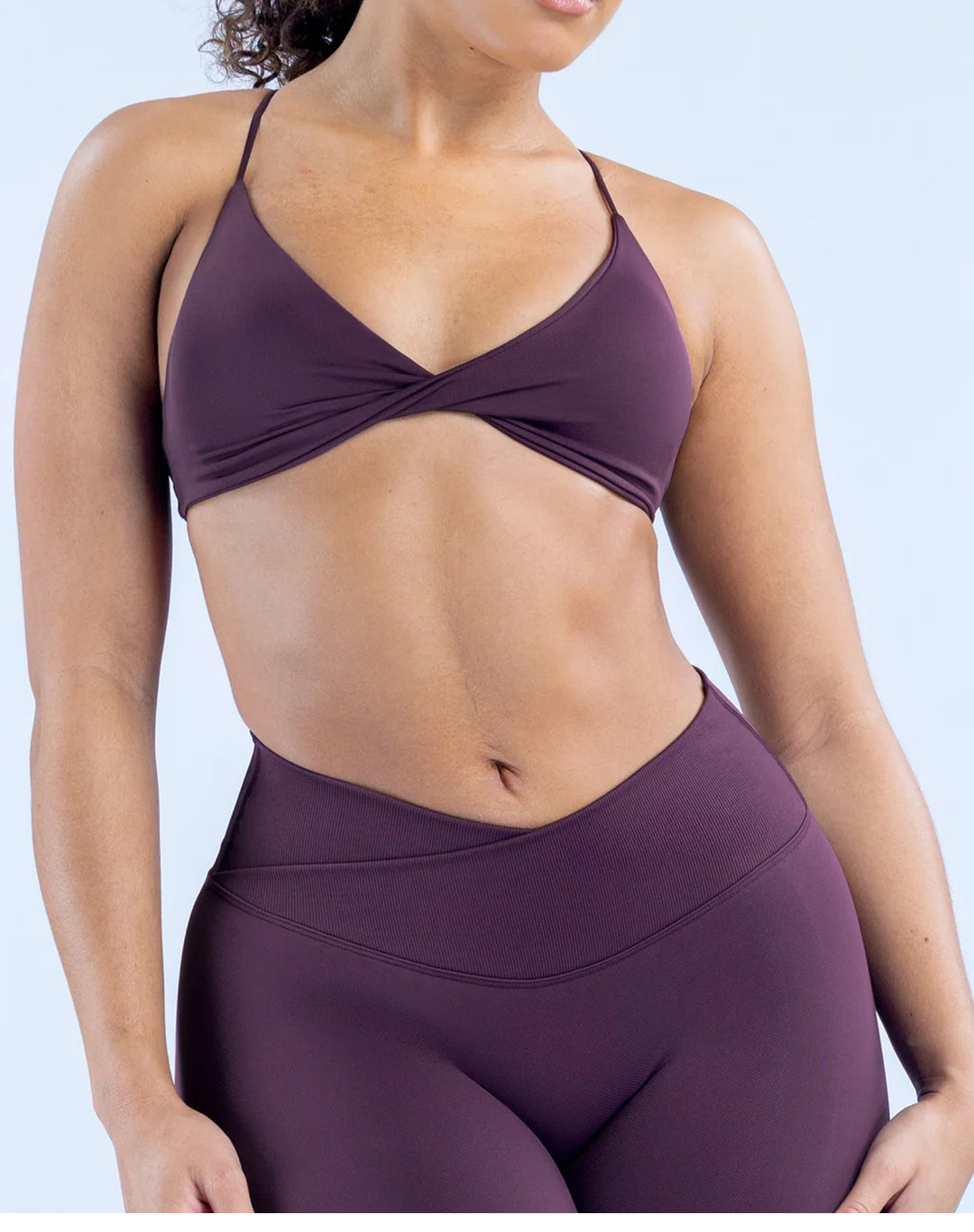 Twist Cross V-Neck Sport Bra