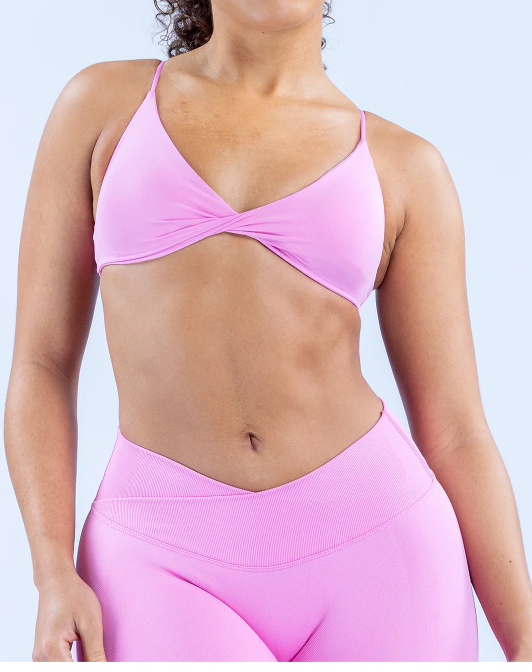 Twist Cross V-Neck Sport Bra