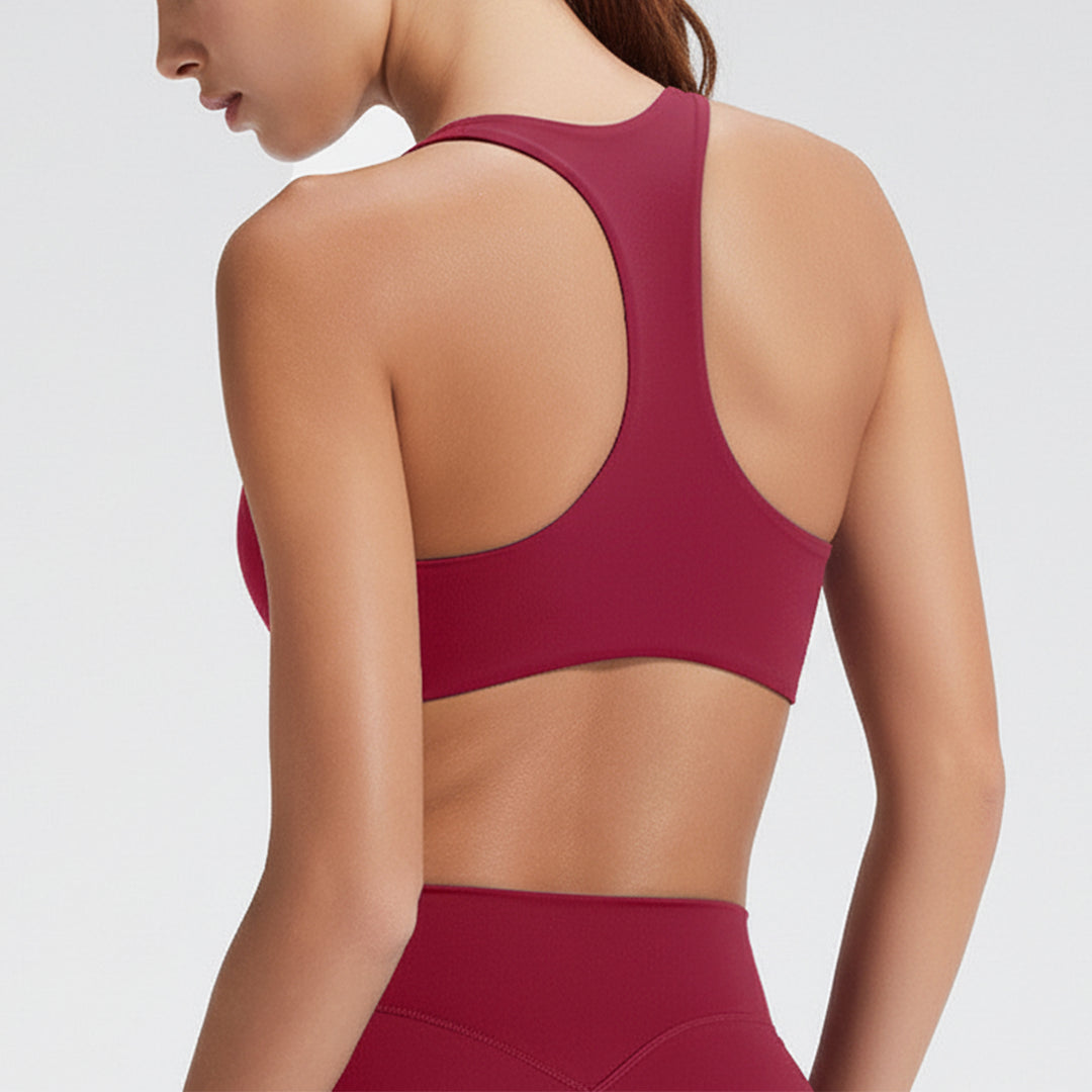 Scoop Neck Race Back Sports Bra