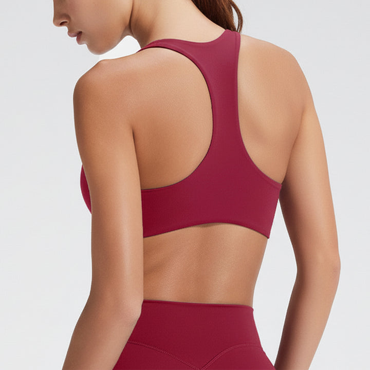 Scoop Neck Race Back Sports Bra