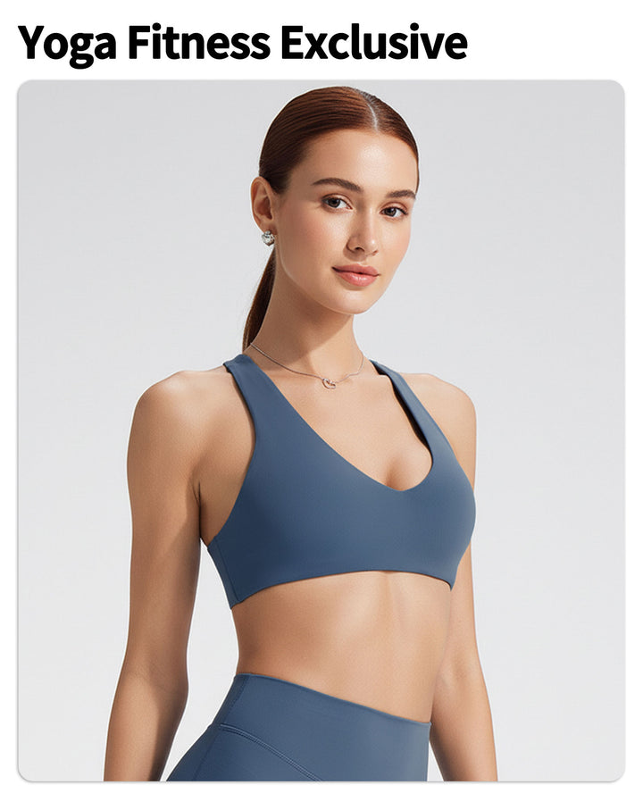 Scoop Neck Race Back Sports Bra