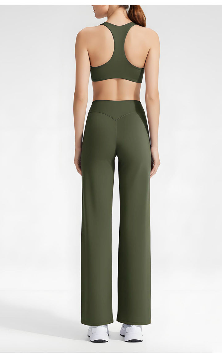 Scoop Neck Race Back Sports Bra